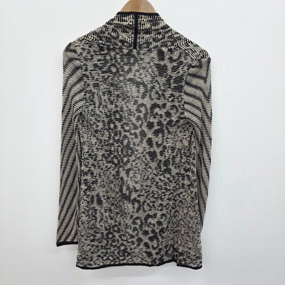 Cache Womens XS Metallic Animal Print Cardigan Open Front Long Sleeve Evening - Picture 4 of 14